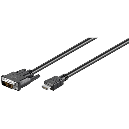 Goobay | DVI-D/HDMI cable, nickel plated | 50580 | DVI-D male Single-Link (18+1 pin) | HDMI male (type A) | 2 m