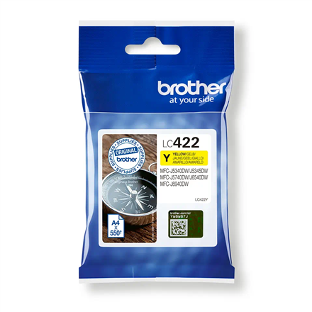 Brother LC422Y | Ink Cartridge | Yellow