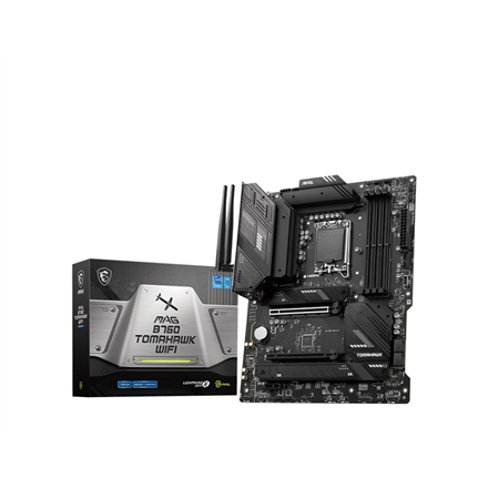 440x440 MSI | MAG B760 TOMAHAWK WIFI | Processor family Intel | Processor socket LGA1700 | DDR5 | Supported hard disk drive interfaces SATA, M.2 | Number of SATA connectors 4