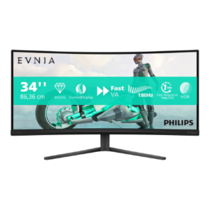Philips | 34M2C3500L/00 | 34 ” | VA | 21:9 | 180 Hz | 1 ms | 3440 x 1440 pixels | 300 cd/m² | HDMI ports quantity 2 | Warranty 24 month(s)