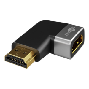 440x440 Goobay HDMI Angled Adapter 270° Horizontal, 8K @ 60 Hz, Gold-Plated, Black/Silver | 72012