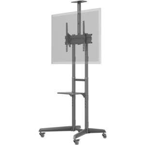 Goobay Floor stand | 59508 TV Presentation Stand Pro (Size L) | Adjustable Height, Tilt | 37-70 ” | Black