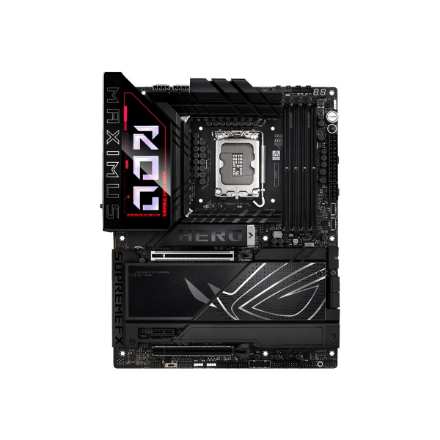 440x440 Asus ROG MAXIMUS Z890 HERO | Processor family Intel | Processor socket LGA1851 | DDR5 | Supported hard disk drive interfaces M.2, SATA | Number of SATA connectors 4