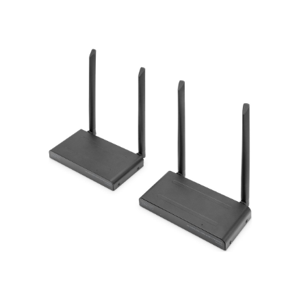 440x440 Digitus 4K Wireless HDMI KVM Extender Set, 150 m | DS-55328 | Black