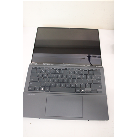 SALE OUT. Asus | Zenbook Duo UX8406CA-PZ009W | Basalt Gray | 14 " | OLED | Touchscreen | 3K | 2880 x 1800 pixels | Glossy | Intel Core Ultra 9 | 285H | 32 GB | LPDDR5X | Solid-state drive capacity 2000 GB | Intel Graphics | Windows 11 Home | 802.11be | Bluetooth version 5.4 | Keyboard language English | Keyboard backlit | Warranty 21 month(s) | SCRATCH ON BACK LEG