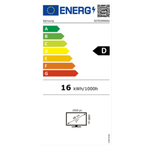 Samsung | LS27D300GAUXEN | 27 ” | IPS | FHD | 100 Hz | 5 ms | 1920 x 1080 pixels | 250 cd/m² | HDMI ports quantity 1