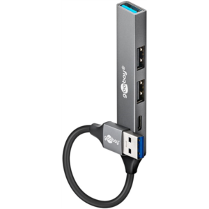 440x440 Goobay Slim 4-Port USB Hub, USB-A to USB-C/USB-A, 5 Gbit/s | 74458