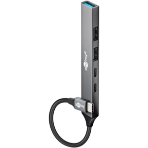 440x440 Goobay Slim 5-Port USB Hub, USB-C to USB-C/USB-A, 5 Gbit/s | 74460