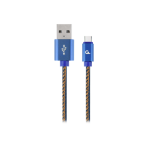 440x440 Cablexpert | Premium Jeans (Denim) Type-C USB Cable with Metal Connectors | CC-USB2J-AMCM-1M-BL