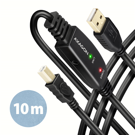 AXAGON | USB repeater cable, 10 m | ADR-210B | USB Type A - USB Type B