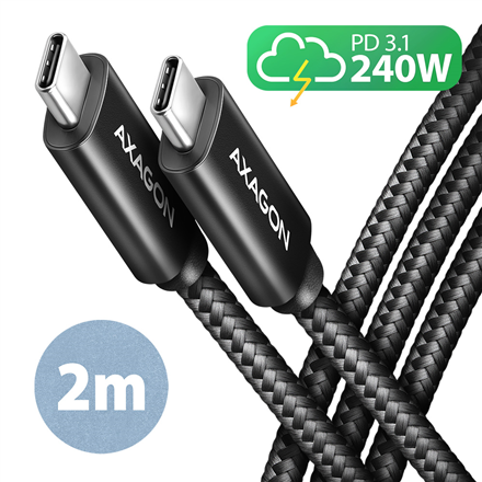 440x440 AXAGON | Data and charging USB 480Mbps cable, 2 m | BUCM2-CM20AB | USB-C to USB-C