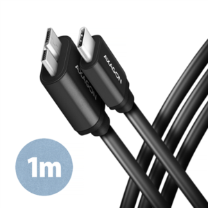 440x440 AXAGON | Data and power suply cable, 1 m | BUMM3-CM10AB | USB Type C to USB Type Micro-B