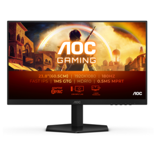 440x440 AOC | 24G42E | 24 ” | IPS | FHD | 16:9 | 180 Hz | 1 ms | 1920 x 1080 pixels | 300 cd/m² | HDMI ports quantity 1 | Black