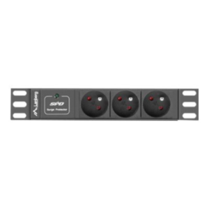 Lanberg Power Distribution Unit (PDU) 10″ 1U 16A 2m 3x French Outlets | PDU-03E-0200-BK
