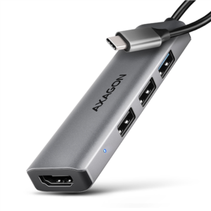 440x440 AXAGON USB-C 5Gbps STARTER 4in1 Hub | HMC-H3A