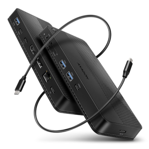 440x440 AXAGON USB4 40Gbps DUAL 4K DISPLAY 12in1 Dock | HMC-U4
