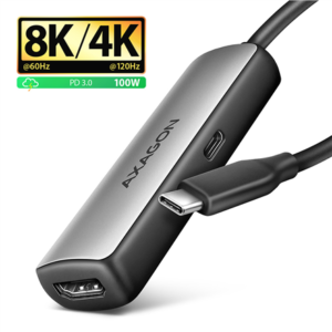 440x440 AXAGON Active converter RVC-HI8KPD, 100 W | USB Type-C to HDMI