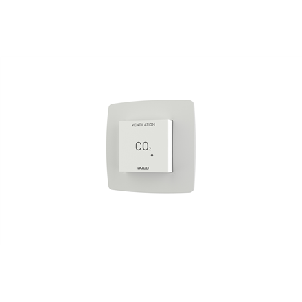 440x440 DUCO CO2 Room Sensor with Control RF/Wired, White