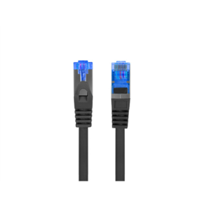 Lanberg | Patchcord Cat.6A S/FTP LSZH CCA Black Fluke Passed | PCF6A-10CC-0050-BK | 0.5 m | Black
