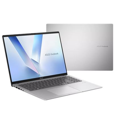 Asus Vivobook 16 M1607KA-MB150W | Cool Silver | 16 " | IPS | WUXGA | 1920 x 1200 pixels | 60 Hz | Anti-glare | AMD Ryzen AI 5 | 330 | 16 GB | DDR5 | Solid-state drive capacity 512 GB | AMD Radeon Graphics | Windows 11 Home | 802.11ax | Bluetooth version 5.3 | Keyboard language US international | Keyboard backlit | Warranty 24 month(s)