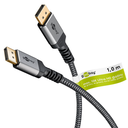 Goobay | DisplayPort Cable 2.0/2.1, 80 Gbit/s | 75684 | DisplayPort to  DisplayPort