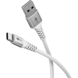 Goobay | USB-C to USB-A Supersoft Textile Cable with Metal Plugs | 74531