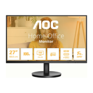 440x440 AOC | 27B3CA2 | 27 ” | IPS | FHD | 16:9 | 100 Hz | 1 ms | 1920 x 1080 pixels | 250 cd/m² | HDMI ports quantity 1 | Black