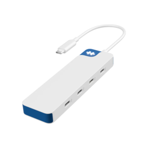 440x440 Hyper HyperDrive Flex 4 Port USB-C Hub, White/Blue | HD5201BUGL