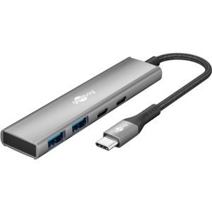 440x440 Goobay Slim 4-Port USB Hub, USB-C to USB-C/USB-A, 5 Gbit/s | 76563