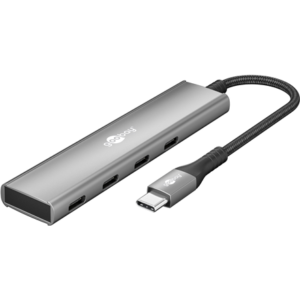 440x440 Goobay Slim 4-Port USB Hub, USB-C to USB-C, 5 Gbit/s
