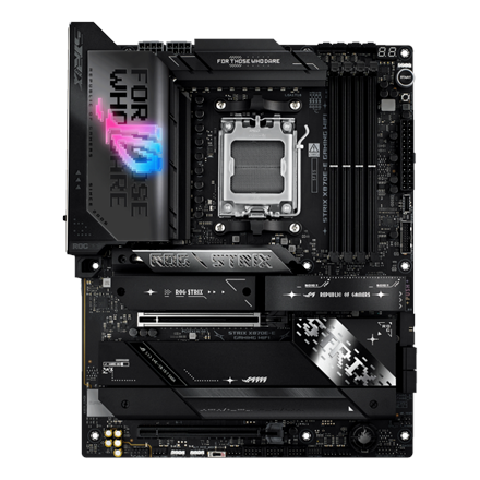 440x440 Asus ROG STRIX X870E-E GAMING WIFI | Processor family AMD | Processor socket AM5 | DDR5 | Supported hard disk drive interfaces SATA, M.2 | Number of SATA connectors 4
