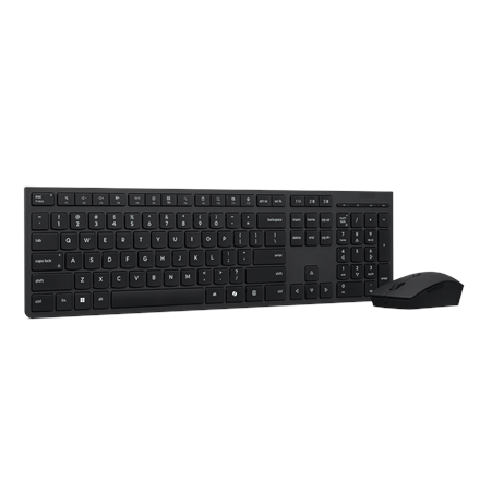 Lenovo Professional Wireless Rechargeable Combo Keyboard and Mouse | Keyboard and Mouse Set | Wireless | Mouse included | Bluetooth | Estonian | Rechargeable professional | Grey