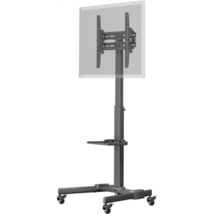 Goobay Floor stand | TV Presentation Stand Basic, Size L | Height adjustment | 37-70 ” | Maximum weight (capacity) 35 kg | Black