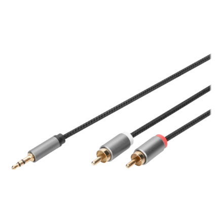 Digitus Audio adapter cable, 3.5 mm stereo jack to RCA | DB-510330-010-S