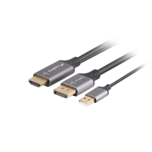 440x440 Lanberg HDMI (M) to Displayport (M) cable 4K, Black | CA-HDDP-20CU-0018-BK | 1.8 m