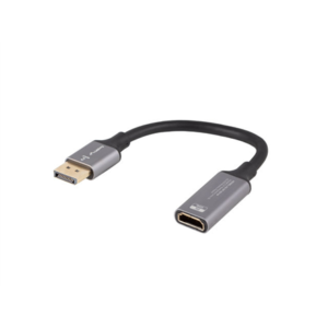 440x440 Lanberg Displayport (M) to HDMI (F) Adapter 8K on cable 20cm, Silver | AD-DP-HD-04