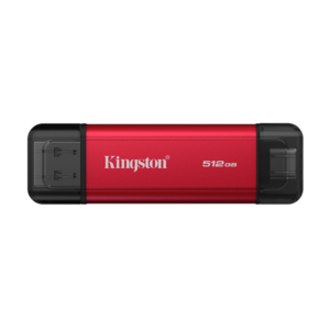 440x440 Kingston Dual Portable Solid-State Drive, USB Type-A and Type-C | 512 GB | Solid-state drive interface USB 3.2 Gen 2 | Read speed 1050 MB/s | Write speed 950 MB/s