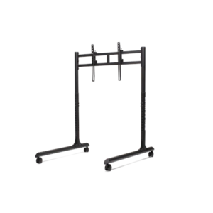Next Level Racing Floor stand | Round Tube Freestanding Single Monitor Stand | Up to 65 ” | Height adjustment, Tilt | Maximum weight (capacity) 50 kg | Black