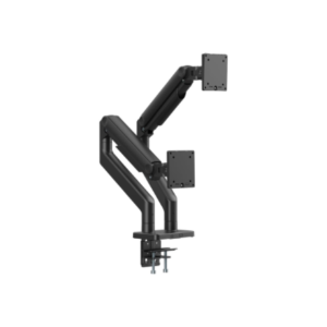 Digitus Desk Mount | Height, tilt, rotation, depth, pivot | Dual Monitor Mount | 2x 45 ” | Maximum weight (capacity) 2x 20 kg | Black