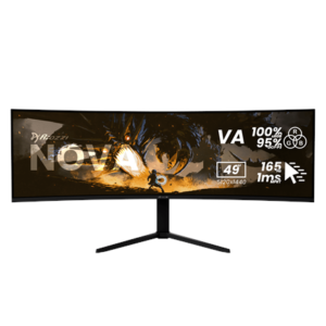 Arozzi Nova | 49 ” | VA | 32:9 | 165 Hz | 4 ms | 5120 x 1440 pixels | 350 cd/m² | HDMI ports quantity 2 | Black