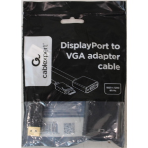 440x440 SALE OUT. Gembird DisplayPort to VGA adapter cable Black | Gembird Adapter cable | DisplayPort | VGA | DAMAGED PACKAGING