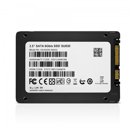 440x440 ADATA | Ultimate SU630 3D NAND SSD | 960 GB | SSD form factor 2.5” | Solid-state drive interface SATA | Read speed 520 MB/s | Write speed 450 MB/s