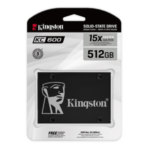 440x440 Kingston | KC600 | 512 GB | SSD form factor 2.5″ | Solid-state drive interface SATA | Read speed 550 MB/s | Write speed 520 MB/s