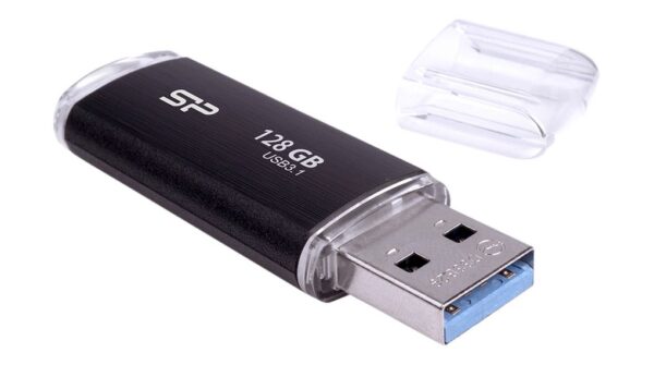 Silicon Power | USB 3.1 Flash Drive | Blaze B02 | 128 GB | USB 3.2 Gen 1/USB 3.1 Gen 1/USB 3.0/USB 2.0 | Black