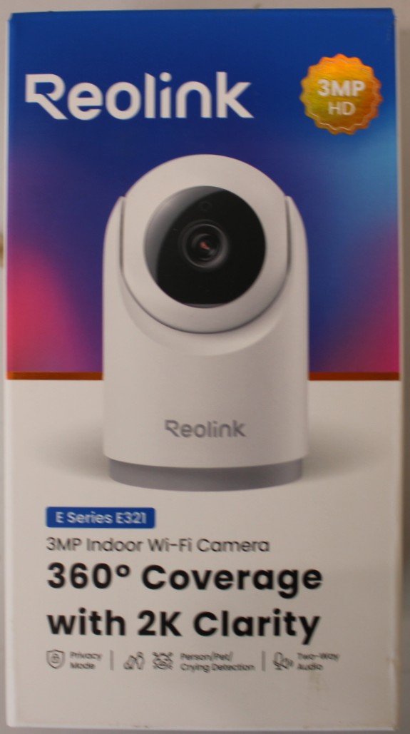 SALE OUT. Reolink E321 Smart Indoor Cam Wi-Fi PT, White | Reolink Camera | E Series E321 | 24 month(s) | Tabletop | 3 MP | 4mm/F2.0 | MicroSD up to 512GB | DAMAGED PACKAGING