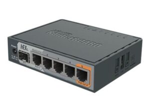 Mikrotik Wired Ethernet Router RB760iGS, hEX S, Dual Core 880MHz CPU, 256MB RAM, 16 MB (MicroSD), 5xGigabit LAN, 1xSFP, USB, IPsec hardware encryption support and The Dude server package, PCB temperature and Voltage Monitor, Beeper, RouterOS L4 | MikroTik | Enthernet Router hEX S | RB760iGS | No Wi-Fi | 10/100/1000 Mbit/s | Ethernet LAN (RJ-45) ports 5 | Mesh Support No | MU-MiMO No | No mobile broadband | Antenna type No antenna | 1 | 12 month(s)