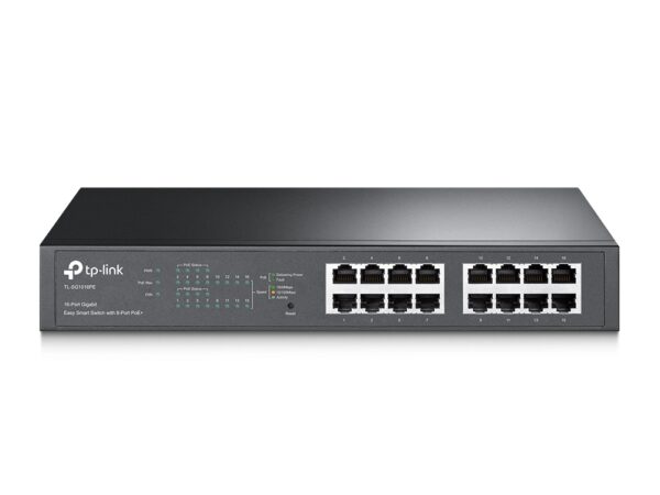 TP-LINK | Switch | TL-SG1016PE | Web Managed | Desktop/Rackmountable | Gigabit Ethernet (copper) ports quantity 16 | PoE+ ports quantity 8 | 36 month(s)