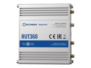 Teltonika | Industrial Cellular Router | RUT360 LTE CAT6 | 1 x LAN ports, 10/100 Mbps, compliance with IEEE 802.3, IEEE 802.3u standards, supports auto MDI/MDIX crossover Mbit/s | Ethernet LAN (RJ-45) ports 2 x RJ45 ports, 10/100 Mbps | Mesh Support No | MU-MiMO Yes | 3G/4G data sharing | Antenna type 2 x SMA for LTE, 2 x RP-SMA for WiFi