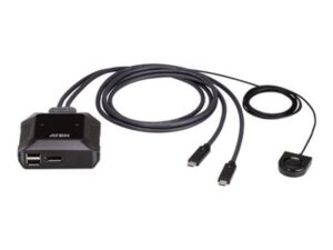 Aten US3312 2-Port USB-C 4K DisplayPort KVM Switch with Remote Port Selector | Aten | 2-Port USB-C 4K DisplayPort KVM Switch with Remote Port Selector | US3312 | Warranty 24 month(s)