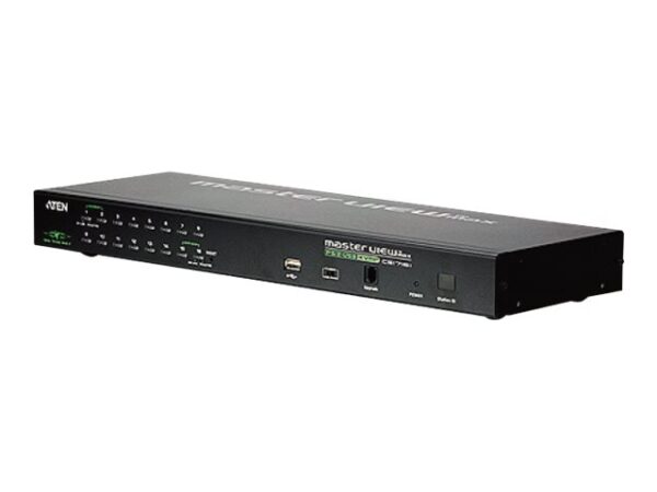 Aten | 1-Local/Remote Shared Access 16-Port PS/2-USB VGA KVM Over IP Switch | CS1716I-AT-G | 1 x SPHD Male (Yellow), 16 x SPHD Female (Yellow), 1 x DB-25 Male, 1 x DC Jack, 1 x RJ-45 Female, 1 x RJ-11, 1 x USB Type A Female